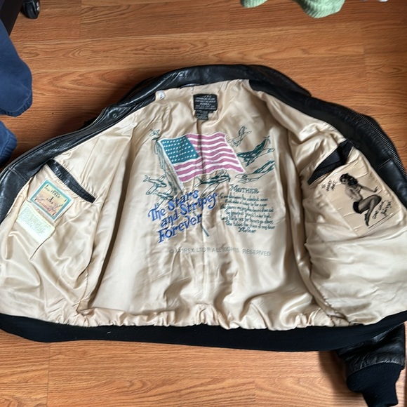Avirex A2 vintage leather bomber jacket Mens XL . “Cleaner cleaned”.. - Picture 11 of 16